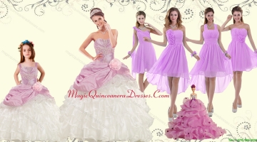 Strapless Beading Multi Color Quinceanera Dress and Ruching Short Prom Dresses and Beading Multi Color Little Girl Dress