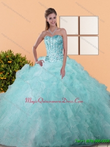 Luxury Beading and Ruffles Ball Gown Quinceanera Dresses for 2015