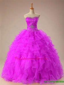 2015 Summer Custom Made Sweetheart Quinceanera Dresses with Beading