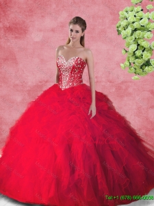 2016 Summer Fashionable Ball Gown Quinceanera Dresses with Beading and Ruffles
