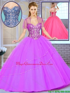 Fashionable Ball Gown Beading Sweet 16 Dresses with Sweetheart