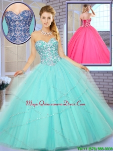 Classic Floor Length Quinceanera Gowns with Beading