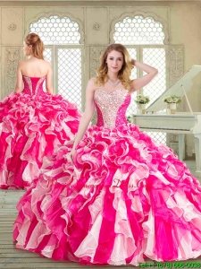 Luxury Multi Color Quinceanera Dresses with Beading and Ruffles