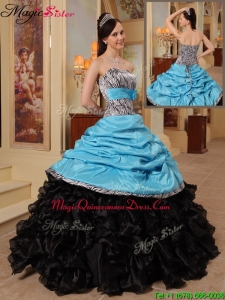2016 Arrivals Strapless Quinceanera Gowns with Ruffles and Pick Ups