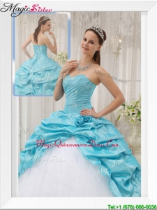 Fashionable Aqua Blue Ball Gown Sweetheart Quinceanera Dresses