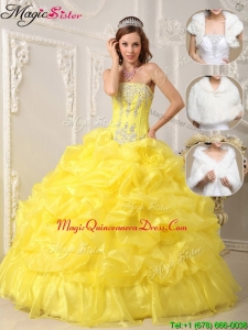 Perfect Strapless Quinceanera Gowns with Beading and Ruffles