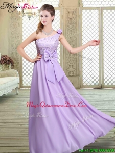 2016 Affordable Spring High Neck Lace Lavender Dama Dresses