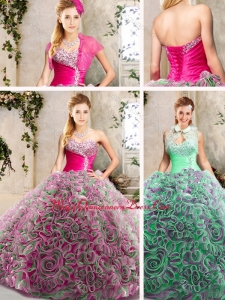 2016 Cute Sweetheart Quinceanera Gowns with Brush Train