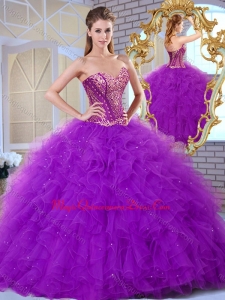 Formal Sweetheart Ruffles and Appliques Quinceanera Dresses