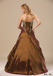 Modest Lace-up Appliqued Brown Quinceanera Dress in Auburn AL