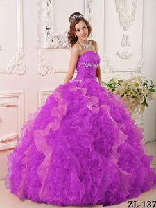 Sweetheart Appliqued Beaded Wonderful Quinceanera Dresses with Ruffles