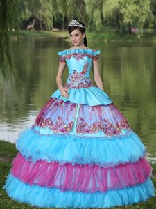 Off the Shoulder Appliqued Quinceanera Gown Dress in Cali Colombia