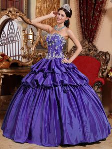 Purple Ball Gown Appliques Sweet Sixteen Dresses in Copiapo Chile