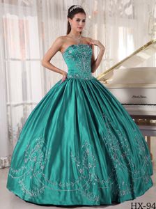 Turquoise Quinceanera Gown Dresses with Embroidery near Alderson WV