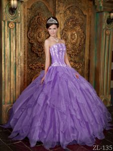 Appliques Organza Lavender Quinceanera Dresses in Bella Vista Amambay