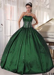 Taffeta Embroidery and Beading Quinceanera Dress in Aixen Provence France