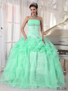 Apple Green Strapless Beading Quinceanera Gowns in Aalen Germany