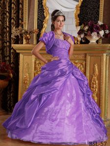 Purple Sweetheart Appliques Taffeta Dress for Quince in Aue Germany