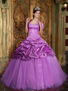 Matching Jacket for Lavender Sweetheart Appliques Quinceanera Dress